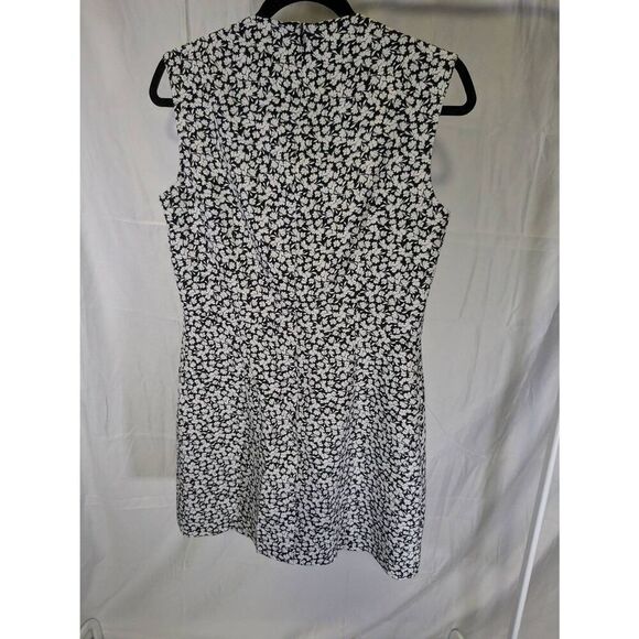 French Connection Black and White Sleeveless Sheath Dress Women's 14 - Picture 2 of 4